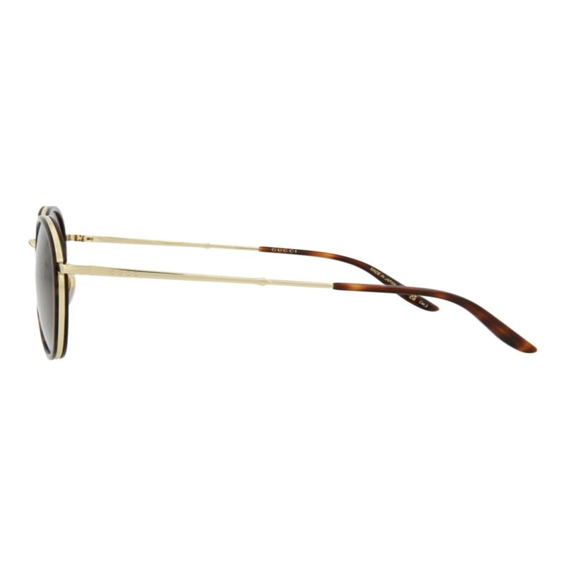 GAFAS DE SOL GUCCI DE ACETATO CON MONTURA REDONDA PARA HOMBRE EN HAVANA GOLD BROWN - 5