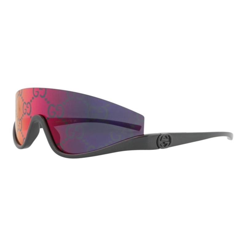 GAFAS DE SOL GUCCI SHIELDFRAME INJECTION PARA MUJER EN GRIS GRIS Y ROJO - 2