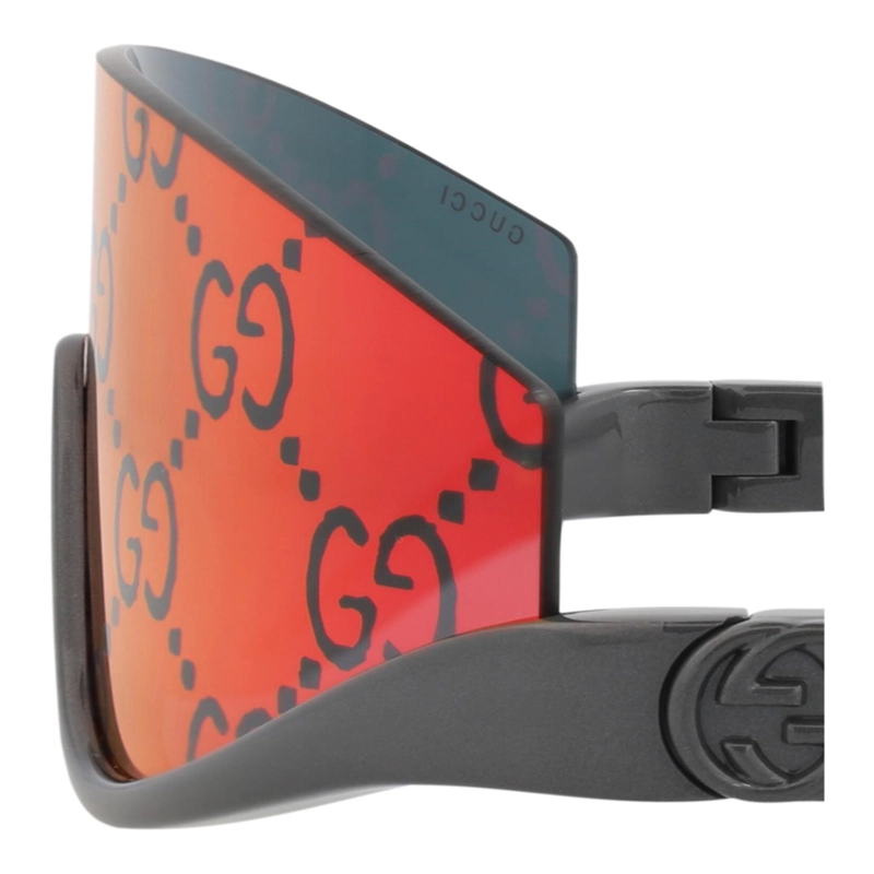 GAFAS DE SOL GUCCI SHIELDFRAME INJECTION PARA MUJER EN GRIS GRIS Y ROJO - 6