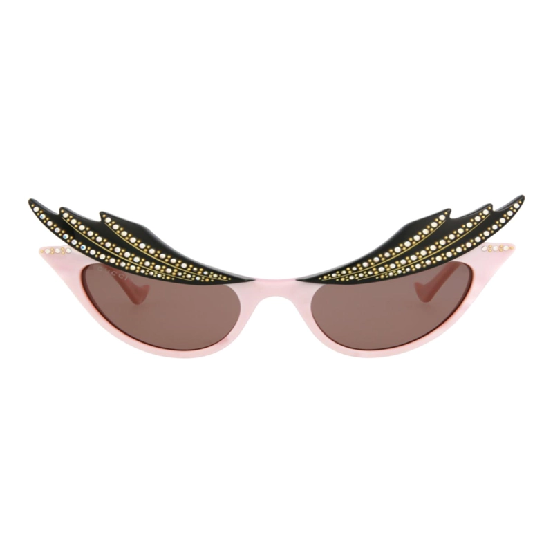 GAFAS DE SOL GUCCI DE ACETATO CON MONTURA EN FORMA DE OJO DE GATO PARA MUJER EN ROSA ROSA Y MARRON - 1