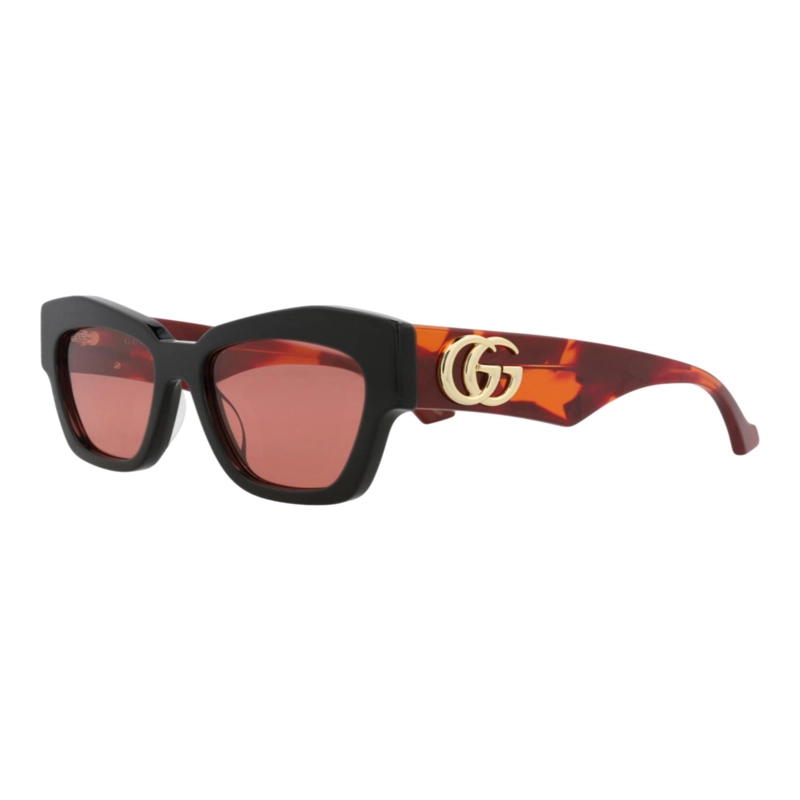 GAFAS DE SOL GUCCI DE ACETATO RECICLADO CON MONTURA DE OJO DE GATO PARA MUJER EN COLOR NEGRO HAVANA - 2