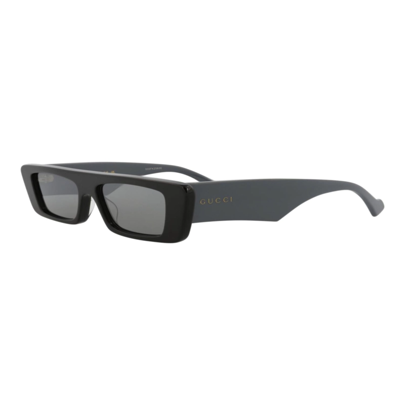 GAFAS DE SOL GUCCI DE ACETATO RECICLADO CON MONTURA CUADRADA PARA HOMBRE EN NEGRO GRIS Y PLATEADO - 2