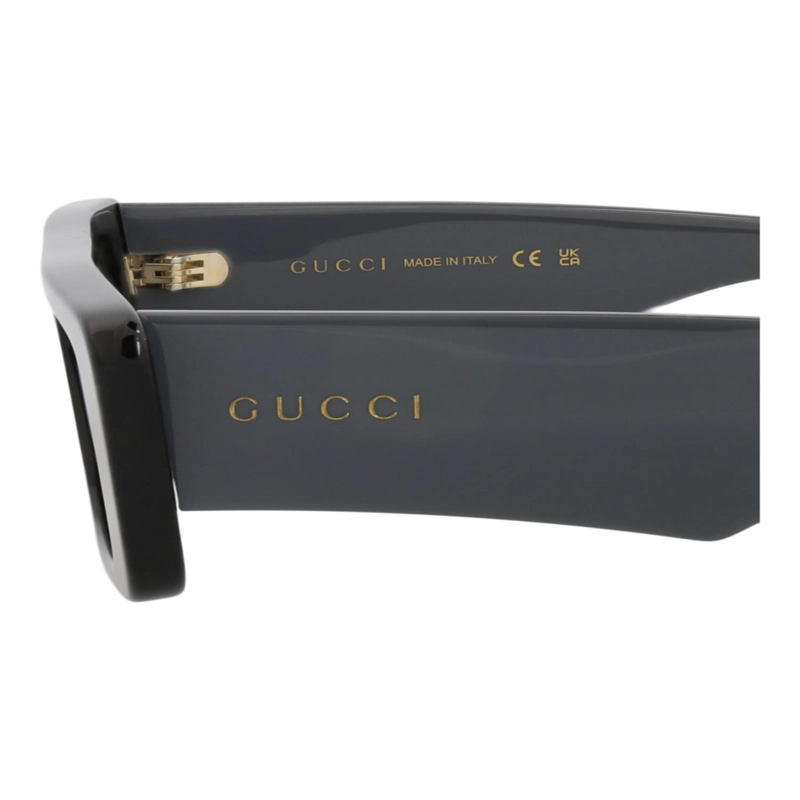 GAFAS DE SOL GUCCI DE ACETATO RECICLADO CON MONTURA CUADRADA PARA HOMBRE EN NEGRO GRIS Y PLATEADO - 6