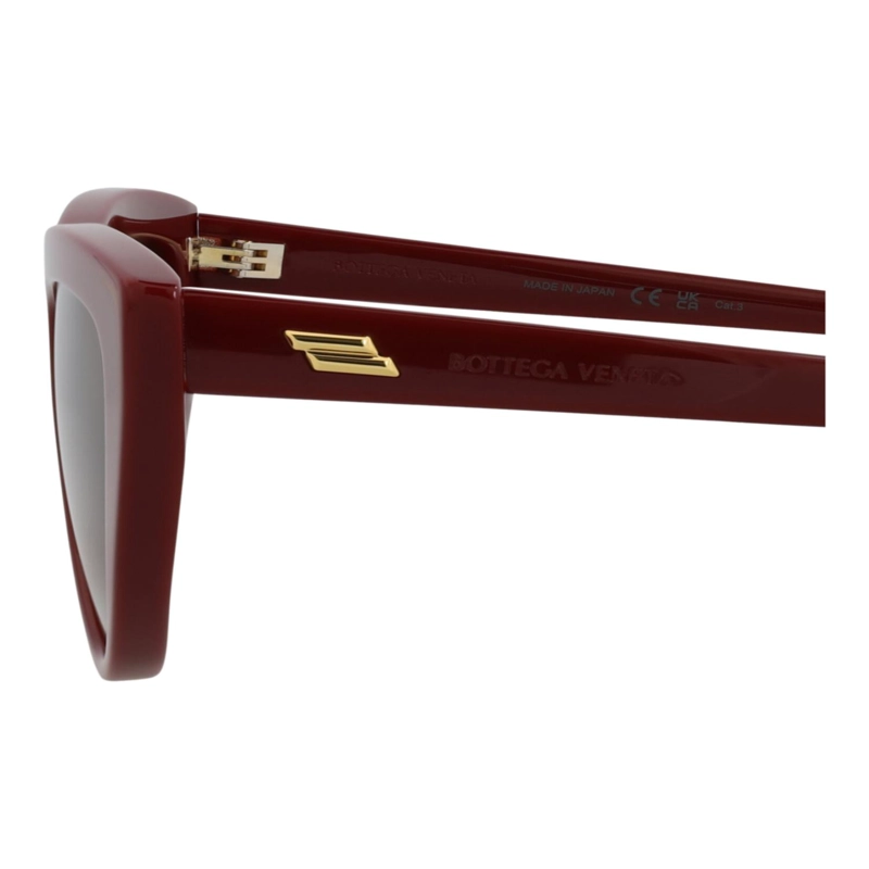 GAFAS DE SOL BOTTEGA VENETA DE ACETATO CON MONTURA DE OJO DE GATO PARA MUJER EN BURDEOS Y ROJO - 4