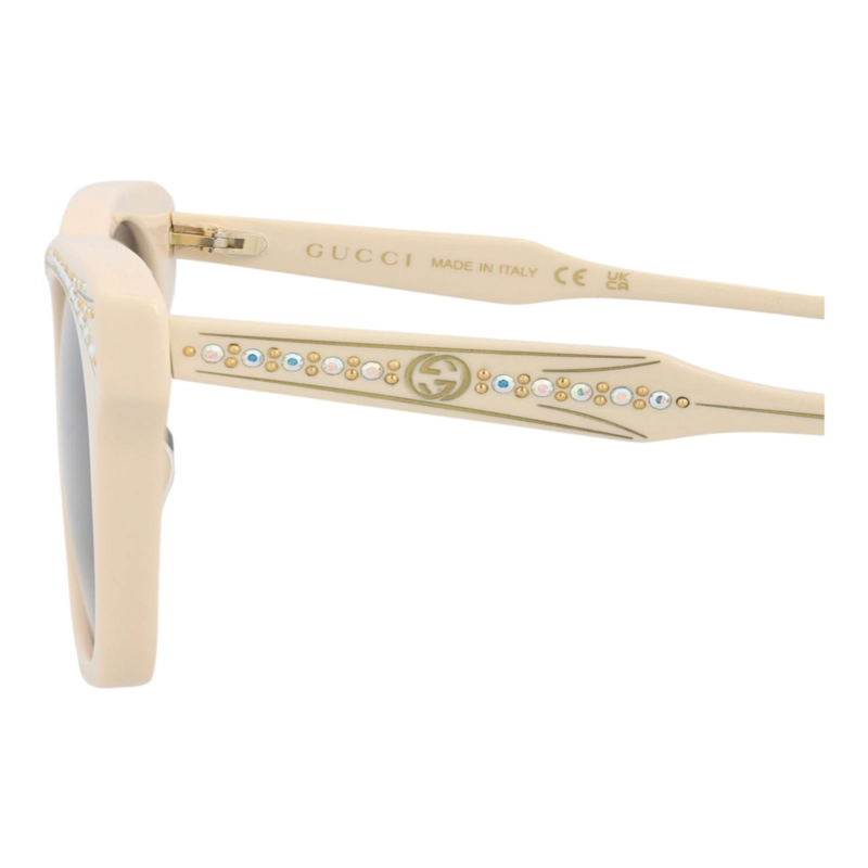 GAFAS DE SOL GUCCI DE ACETATO RECICLADO CON MONTURA DE OJO DE GATO PARA MUJER EN COLOR AZUL MARFIL - 6