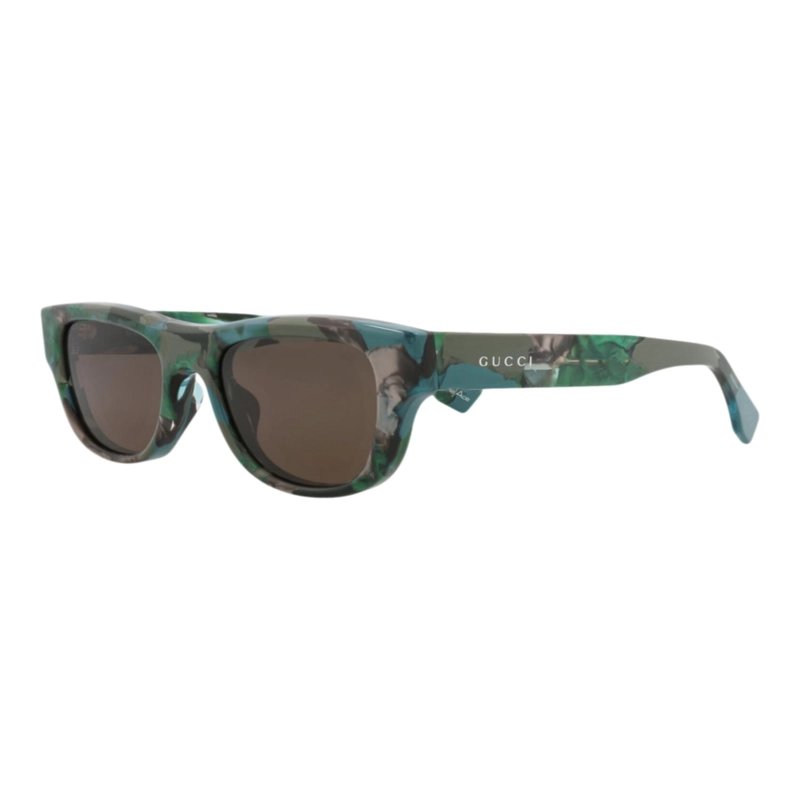 GAFAS DE SOL GUCCI DE ACETATO RECICLADO CON MONTURA CUADRADA PARA HOMBRE EN VERDE VERDE Y MARRON - 2