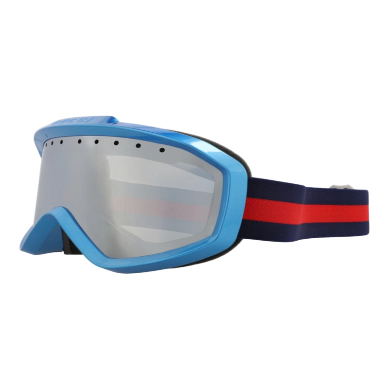 GAFAS DE SOL GUCCI SHIELDFRAME INJECTION PARA HOMBRE Y MUJER EN AZUL AZUL Y PLATEADO - 2