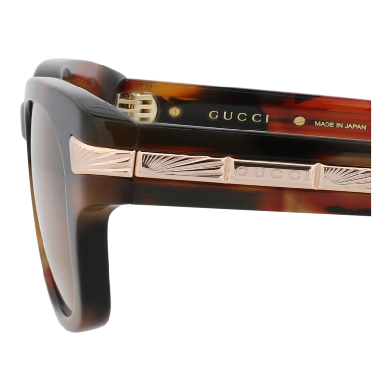 GAFAS DE SOL GUCCI DE ACETATO RECICLADO CON MONTURA REDONDA PARA HOMBRE EN HAVANA HAVANA BROWN - 4