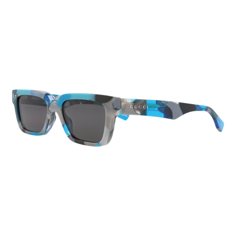 GAFAS DE SOL GUCCI DE ACETATO RECICLADO CON MONTURA CUADRADA PARA HOMBRE EN AZUL AZUL Y GRIS - 2