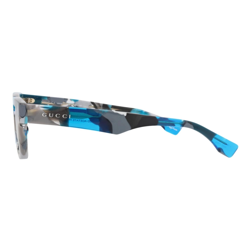 GAFAS DE SOL GUCCI DE ACETATO RECICLADO CON MONTURA CUADRADA PARA HOMBRE EN AZUL AZUL Y GRIS - 3