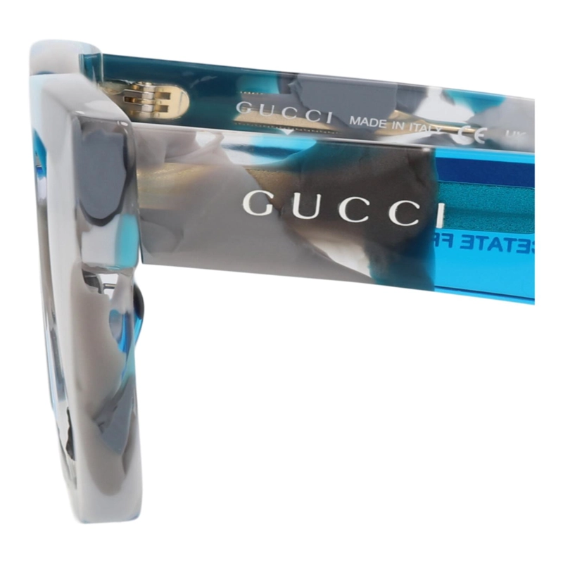 GAFAS DE SOL GUCCI DE ACETATO RECICLADO CON MONTURA CUADRADA PARA HOMBRE EN AZUL AZUL Y GRIS - 4