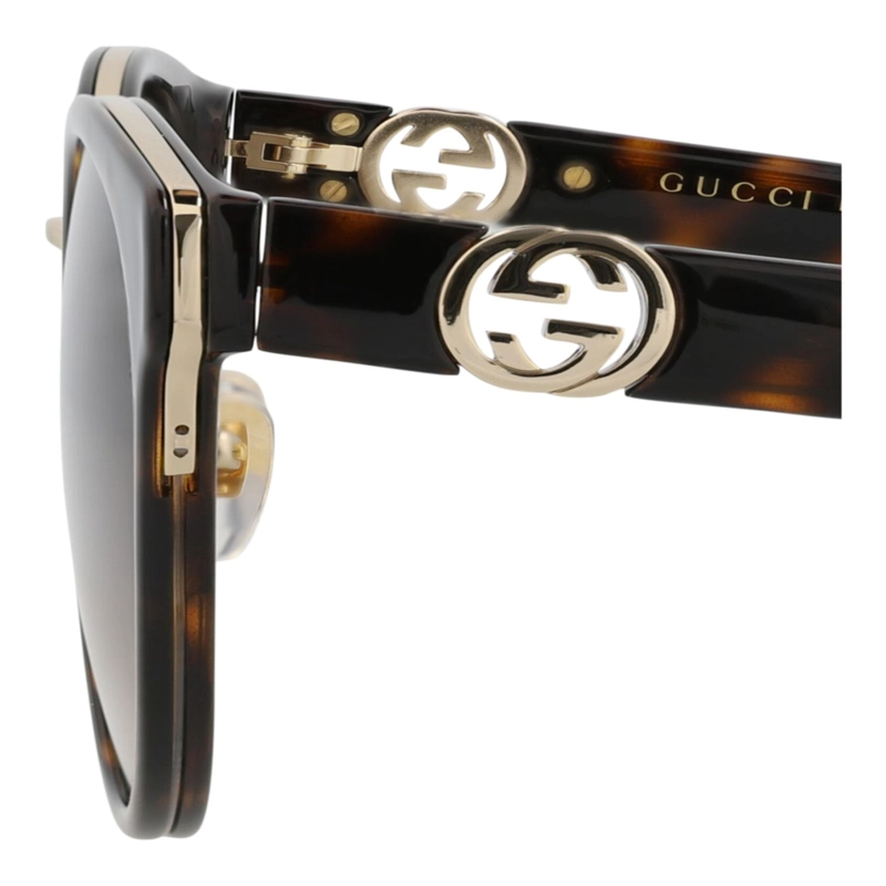 GAFAS DE SOL INYECTABLES CON MONTURA REDONDA GUCCI PARA MUJER EN HAVANA HAVANA BROWN - 4