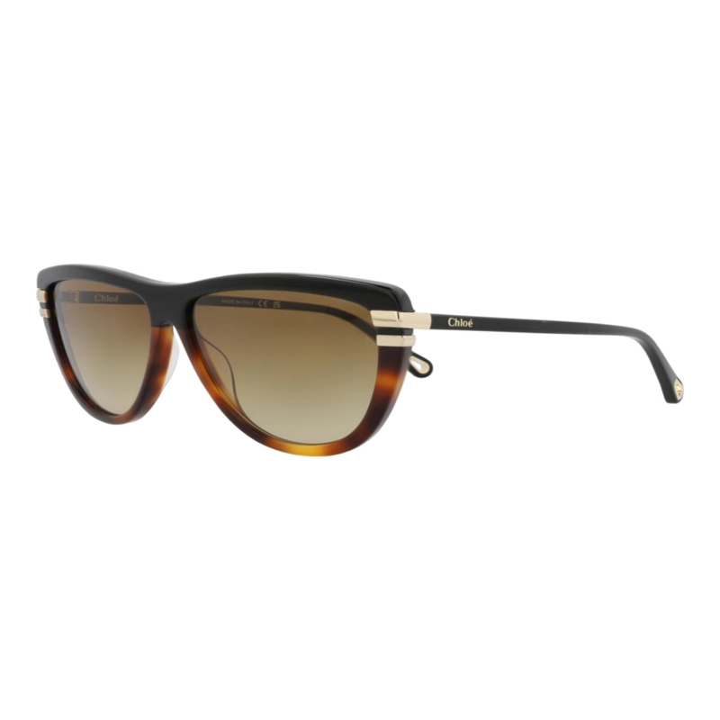 GAFAS DE SOL CHLOE  DE ACETATO RECICLADO CON MONTURA CUADRADA PARA MUJER EN NEGRO NEGRO Y MARRON - 2