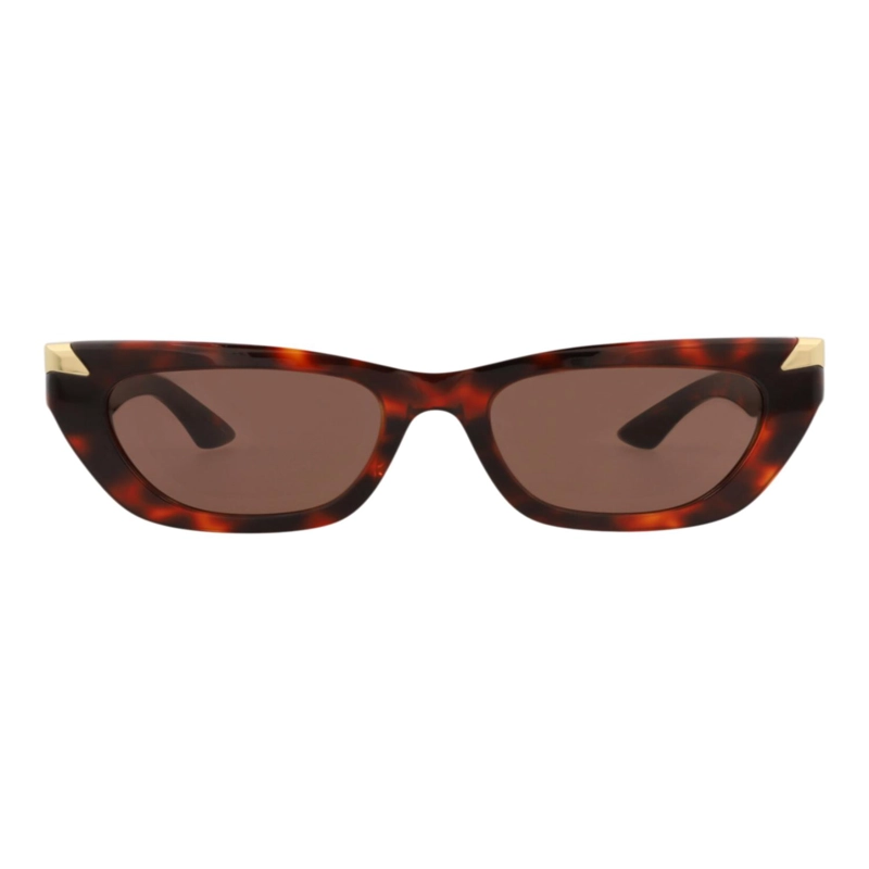 GAFAS DE SOL DE ACETATO RECICLADO CON MONTURA DE OJO DE GATO ALEXANDER MCQUEEN PARA MUJER EN HAVANA - 1