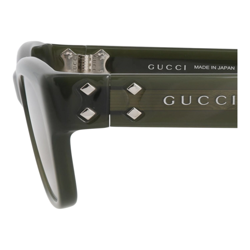 GAFAS DE SOL GUCCI DE ACETATO RECICLADO CON MONTURA CUADRADA PARA HOMBRE EN VERDE VERDE Y MARRON - 4
