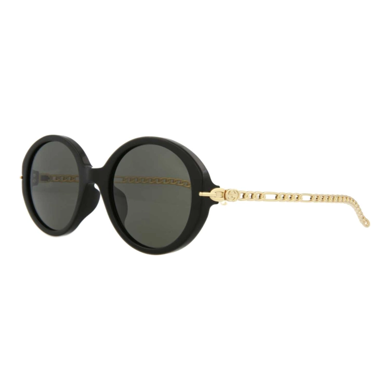 GAFAS DE SOL DE ACETATO CON MONTURA REDONDA GUCCI PARA MUJER EN NEGRO DORADO GRIS - 2