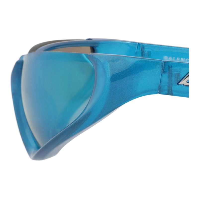 GAFAS DE SOL BALENCIAGA SHIELDFRAME BIO INJECTION RILSAN PARA HOMBRE Y MUJER EN AZUL CLARO AZUL - 6