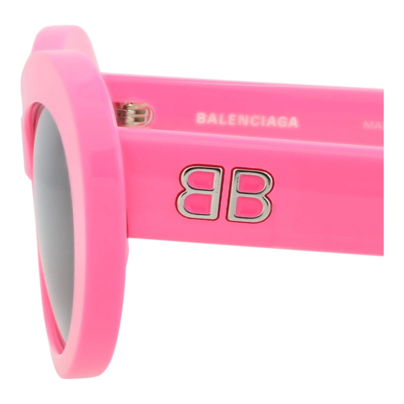 GAFAS DE SOL BALENCIAGA DE ACETATO RECICLADO CON MONTURA REDONDA PARA MUJER EN ROSA ROSA Y GRIS - 4