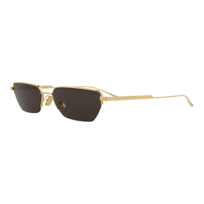 GAFAS DE SOL BOTTEGA VENETA DE METAL CON MONTURA CUADRADA PARA HOMBRE Y MUJER EN DORADO Y GRIS - 2