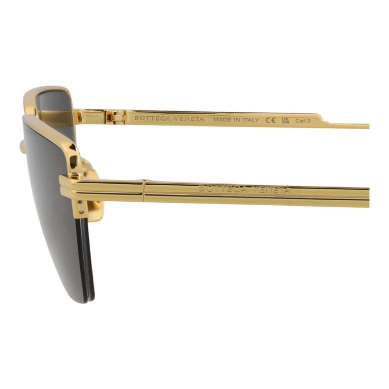 GAFAS DE SOL BOTTEGA VENETA DE METAL CON MONTURA CUADRADA PARA HOMBRE Y MUJER EN DORADO Y GRIS - 4