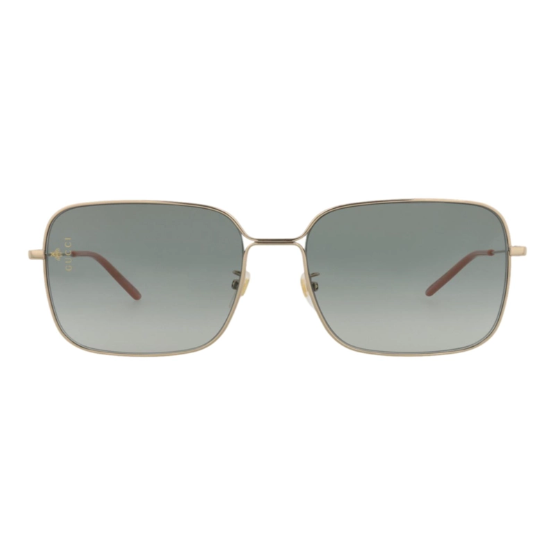 GAFAS DE SOL DE METAL CON MONTURA CUADRADA DE GUCCI PARA MUJER EN GRIS DORADO DORADO - 1