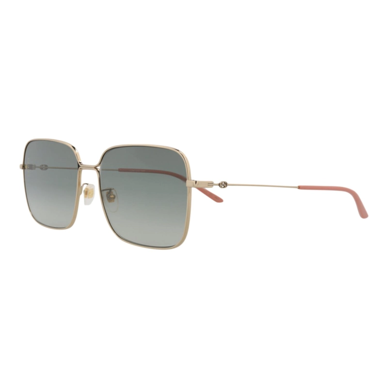 GAFAS DE SOL DE METAL CON MONTURA CUADRADA DE GUCCI PARA MUJER EN GRIS DORADO DORADO - 2