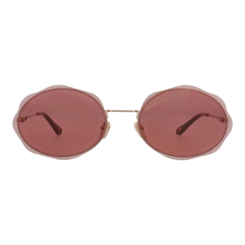 GAFAS DE SOL CHLOE  DE METAL CON MONTURA REDONDA PARA MUJER EN DORADO DORADO Y ROJO - 1