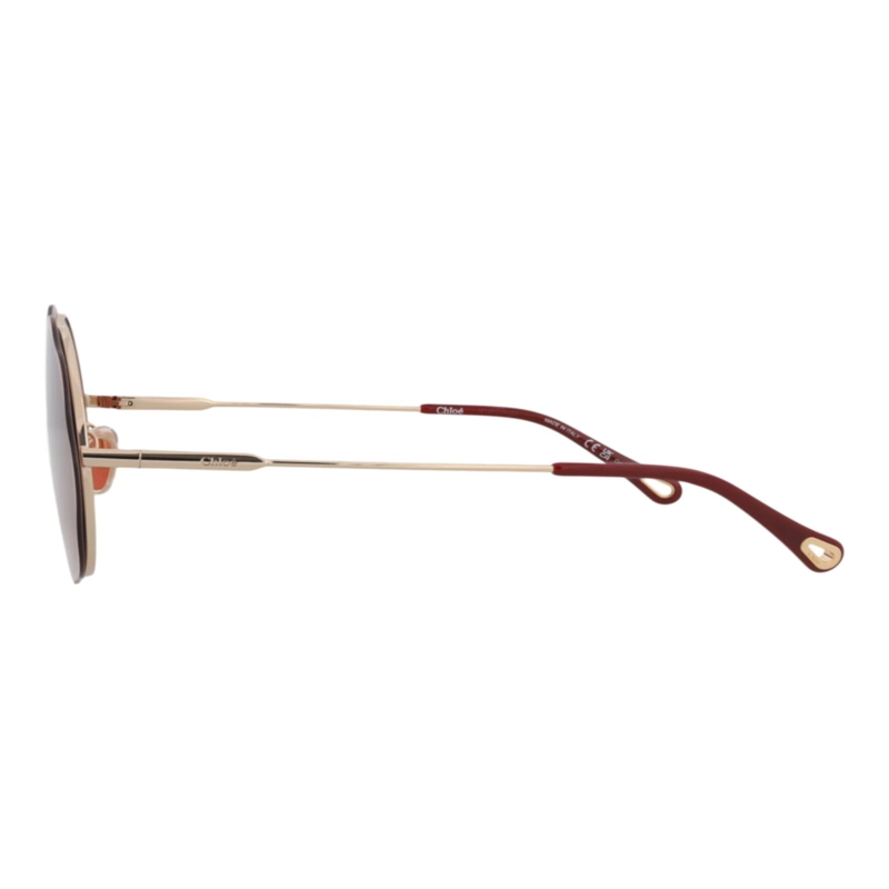 GAFAS DE SOL CHLOE  DE METAL CON MONTURA REDONDA PARA MUJER EN DORADO DORADO Y ROJO - 3