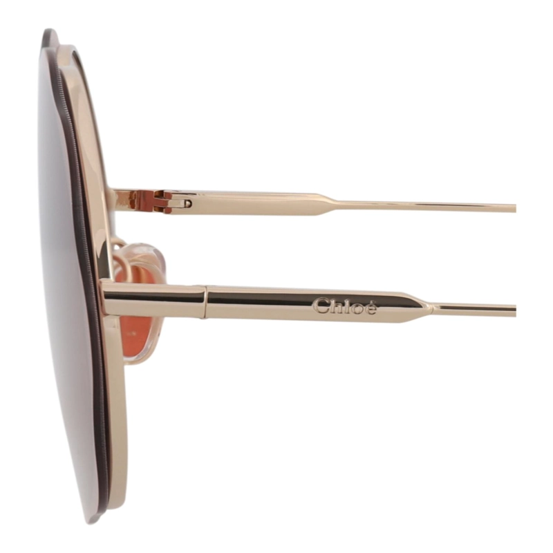 GAFAS DE SOL CHLOE  DE METAL CON MONTURA REDONDA PARA MUJER EN DORADO DORADO Y ROJO - 4