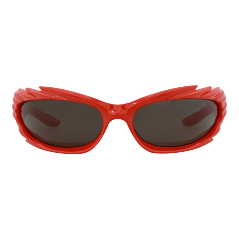GAFAS DE SOL BALENCIAGA SHIELDFRAME BIO INJECTION PARA HOMBRE Y MUJER EN ROJO ROJO Y GRIS - 1