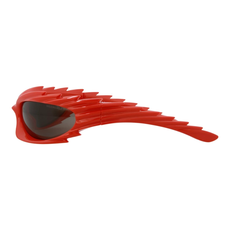 GAFAS DE SOL BALENCIAGA SHIELDFRAME BIO INJECTION PARA HOMBRE Y MUJER EN ROJO ROJO Y GRIS - 3
