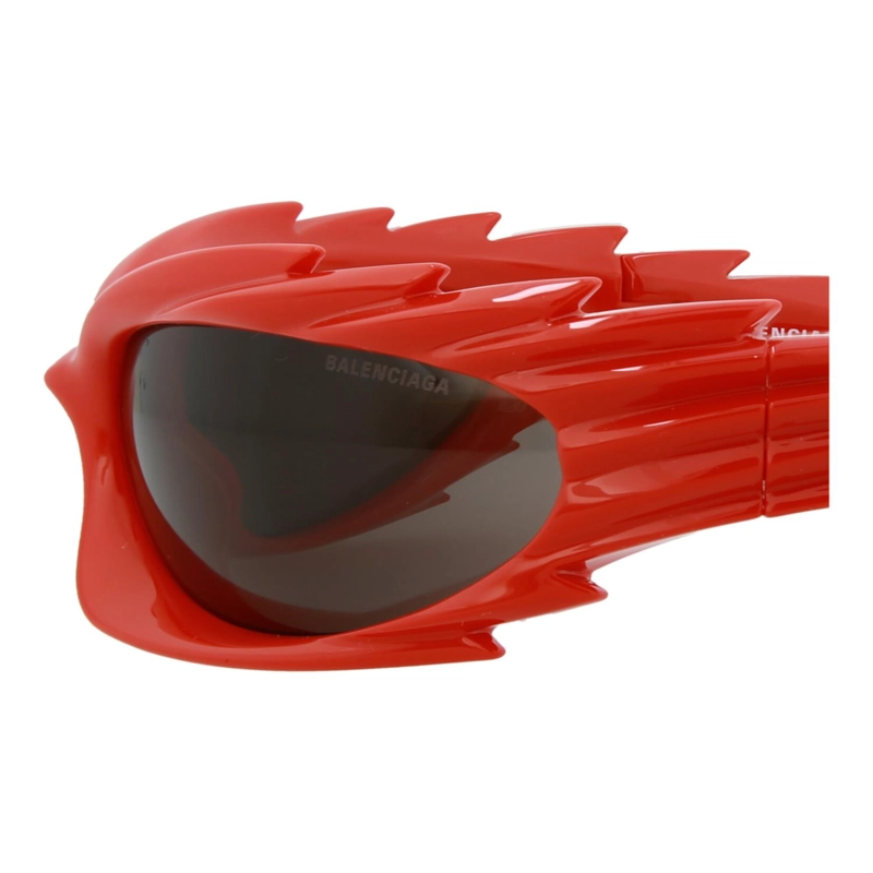 GAFAS DE SOL BALENCIAGA SHIELDFRAME BIO INJECTION PARA HOMBRE Y MUJER EN ROJO ROJO Y GRIS - 4