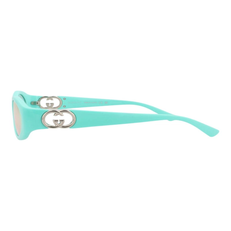 GAFAS DE SOL GUCCI DE INYECCION CON MONTURA REDONDA PARA MUJER EN AZUL CLARO AZUL CLARO Y ROSA - 3