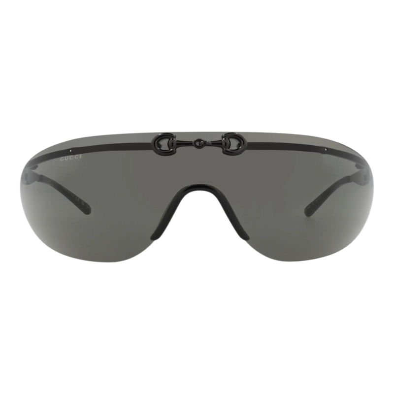 GAFAS DE SOL METALICAS GUCCI SHIELDFRAME PARA HOMBRE EN NEGRO NEGRO Y GRIS - 1