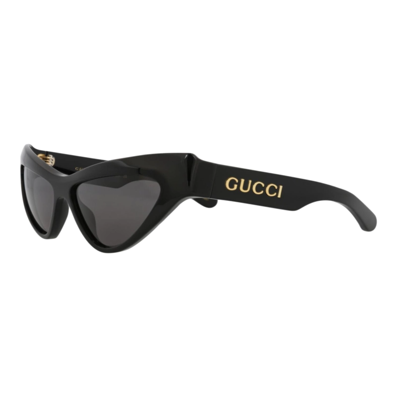 GAFAS DE SOL GUCCI DE ACETATO RECICLADO CON MONTURA DE OJO DE GATO PARA MUJER EN NEGRO NEGRO Y GRIS - 2