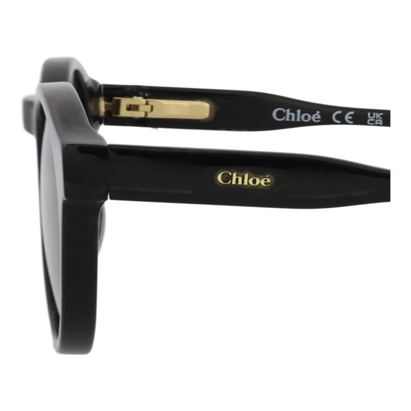 GAFAS DE SOL CHLOE  DE ACETATO RECICLADO CON MONTURA REDONDA EN NEGRO NEGRO Y GRIS - 4