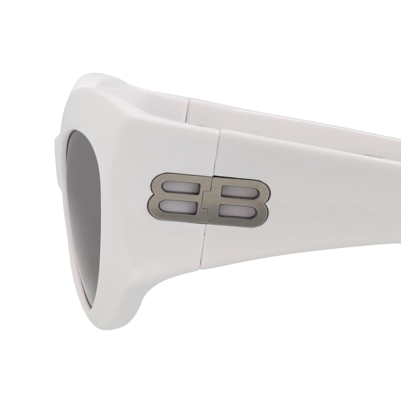 GAFAS DE SOL BALENCIAGA CON MONTURA DE OJO DE GATO BIO INJECTION PARA MUJER EN BLANCO BLANCO Y GRIS - 6