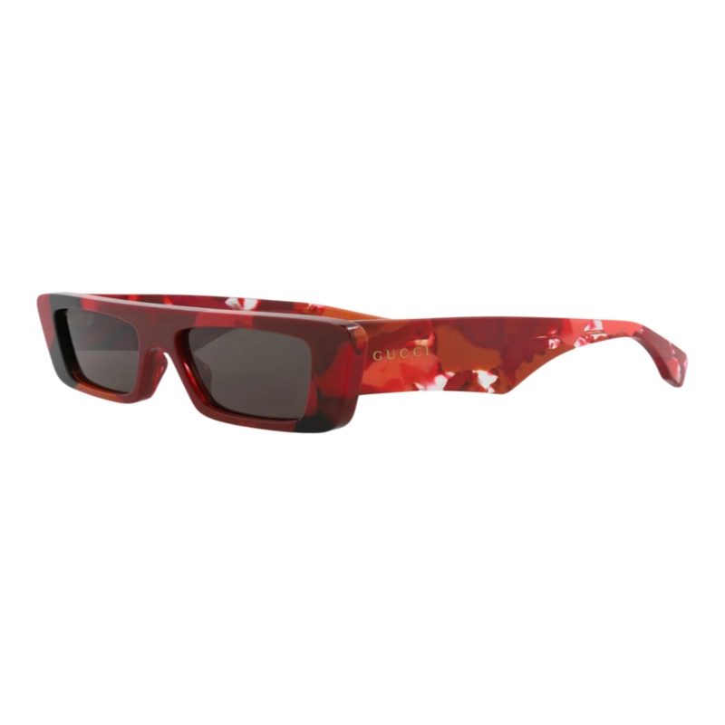 GAFAS DE SOL GUCCI DE ACETATO RECICLADO CON MONTURA CUADRADA PARA HOMBRE EN ROJO ROJO Y GRIS - 2