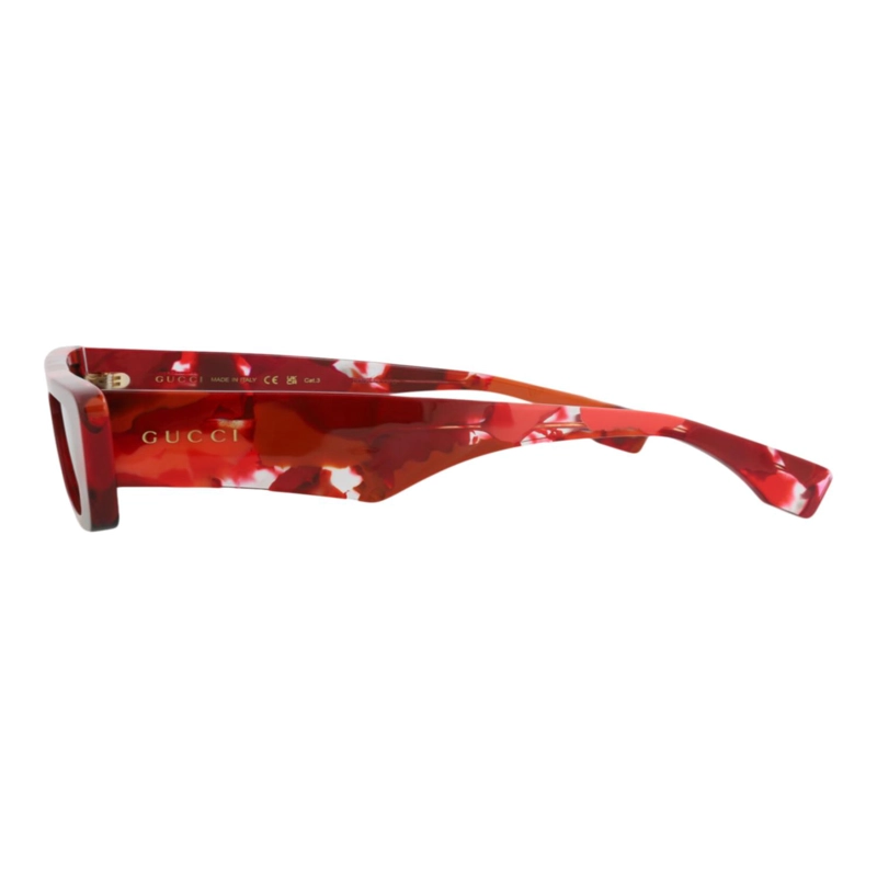 GAFAS DE SOL GUCCI DE ACETATO RECICLADO CON MONTURA CUADRADA PARA HOMBRE EN ROJO ROJO Y GRIS - 3