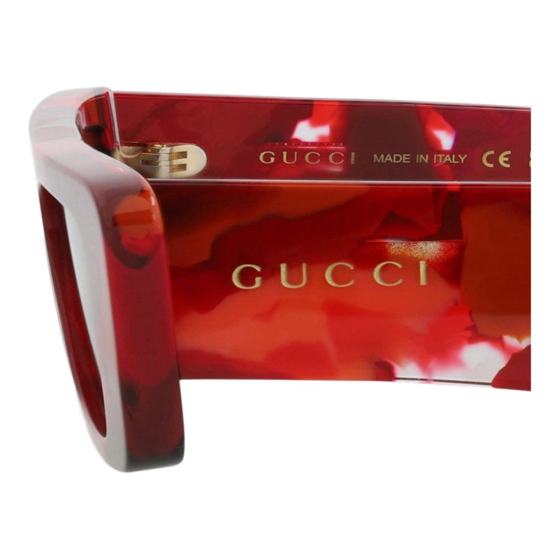 GAFAS DE SOL GUCCI DE ACETATO RECICLADO CON MONTURA CUADRADA PARA HOMBRE EN ROJO ROJO Y GRIS - 6