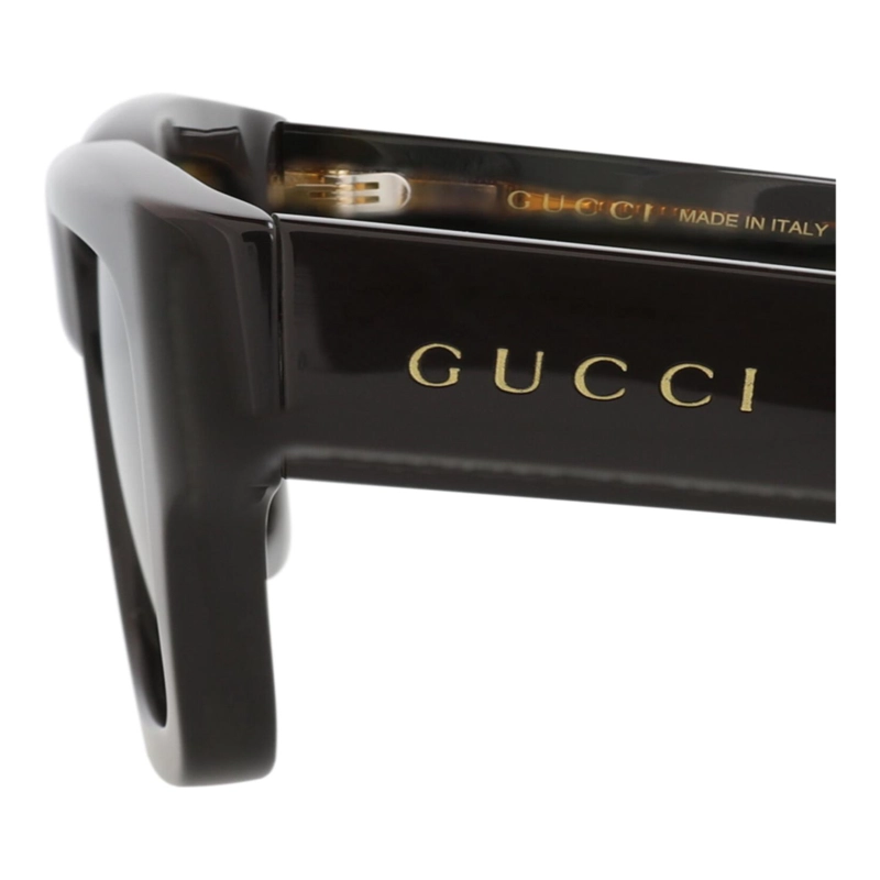 GAFAS DE SOL GUCCI DE ACETATO RECICLADO CON MONTURA CUADRADA PARA HOMBRE EN MARRON Y VERDE HABANA - 6