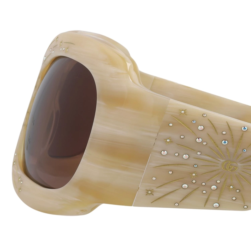 GAFAS DE SOL GUCCI SHIELDFRAME DE ACETATO PARA MUJER EN BEIGE BEIGE Y MARRON - 6