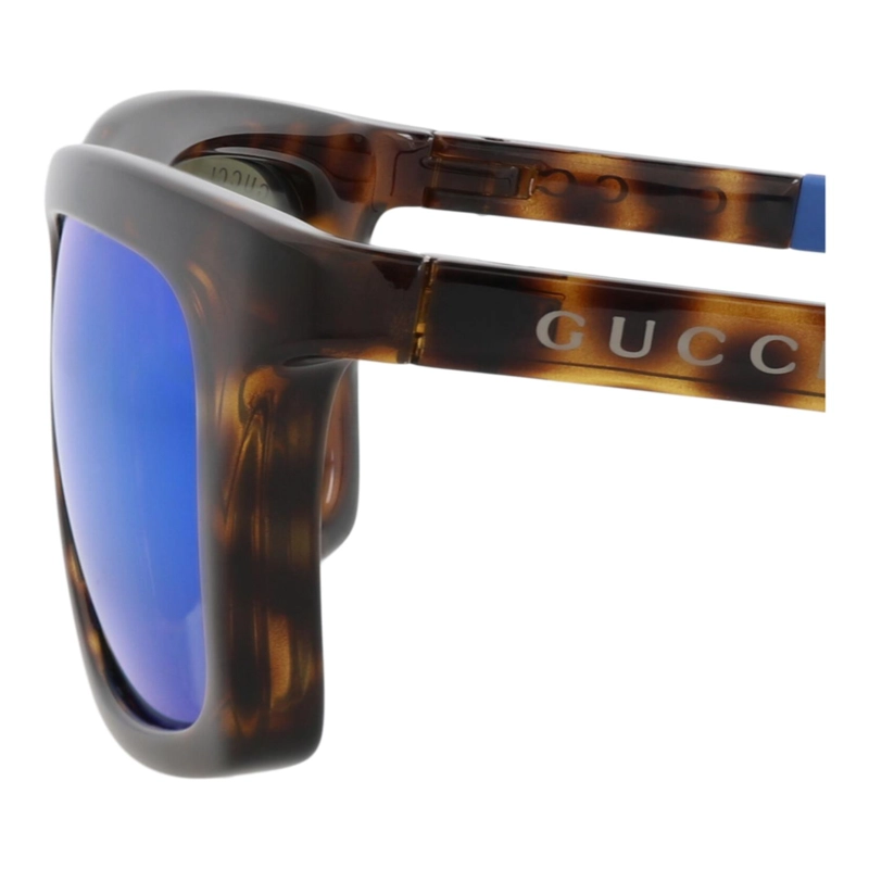 GAFAS DE SOL DE INYECCION GUCCI CON MONTURA CUADRADA PARA HOMBRE EN AZUL HABANA - 4
