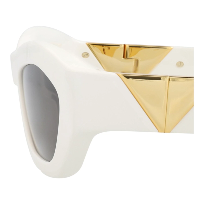 GAFAS DE SOL BOTTEGA VENETA DE ACETATO RECICLADO CON MONTURA REDONDA PARA MUJER EN BLANCO BLANCO - 4