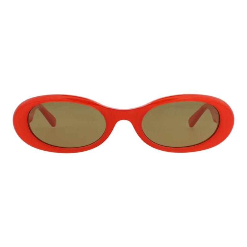 GAFAS DE SOL GUCCI DE ACETATO RECICLADO CON MONTURA REDONDA PARA MUJER EN NARANJA NARANJA Y MARRON - 1
