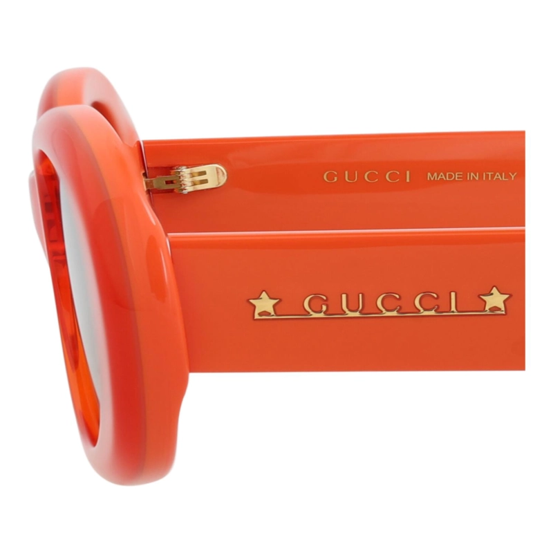 GAFAS DE SOL GUCCI DE ACETATO RECICLADO CON MONTURA REDONDA PARA MUJER EN NARANJA NARANJA Y MARRON - 6