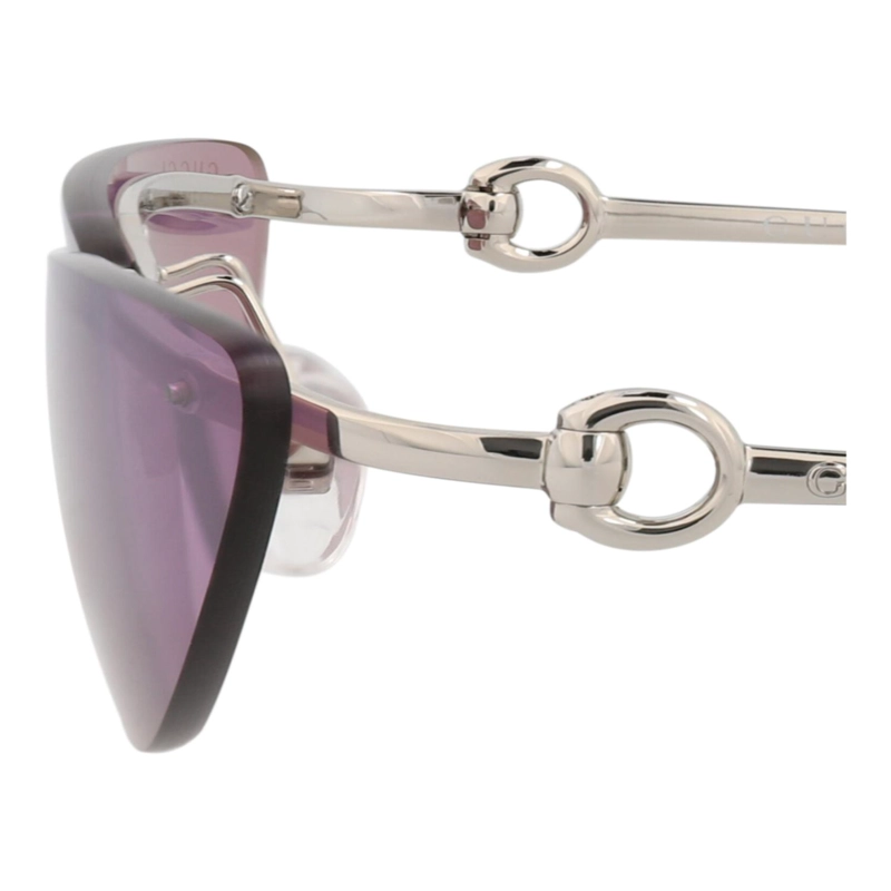 GAFAS DE SOL METALICAS GUCCI CON MONTURA EN FORMA DE OJO DE GATO PARA MUJER EN PLATA PLATA Y VIOLETA - 4