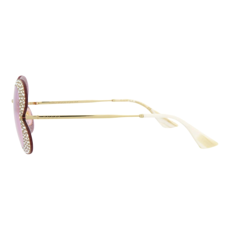 GUCCI GAFAS DE SOL DE METAL CON MONTURA DE OJO DE GATO PARA MUJER EN DORADO DORADO ROSA - 3
