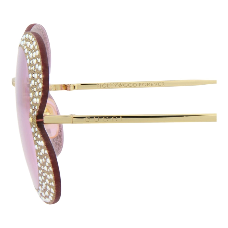 GUCCI GAFAS DE SOL DE METAL CON MONTURA DE OJO DE GATO PARA MUJER EN DORADO DORADO ROSA - 4
