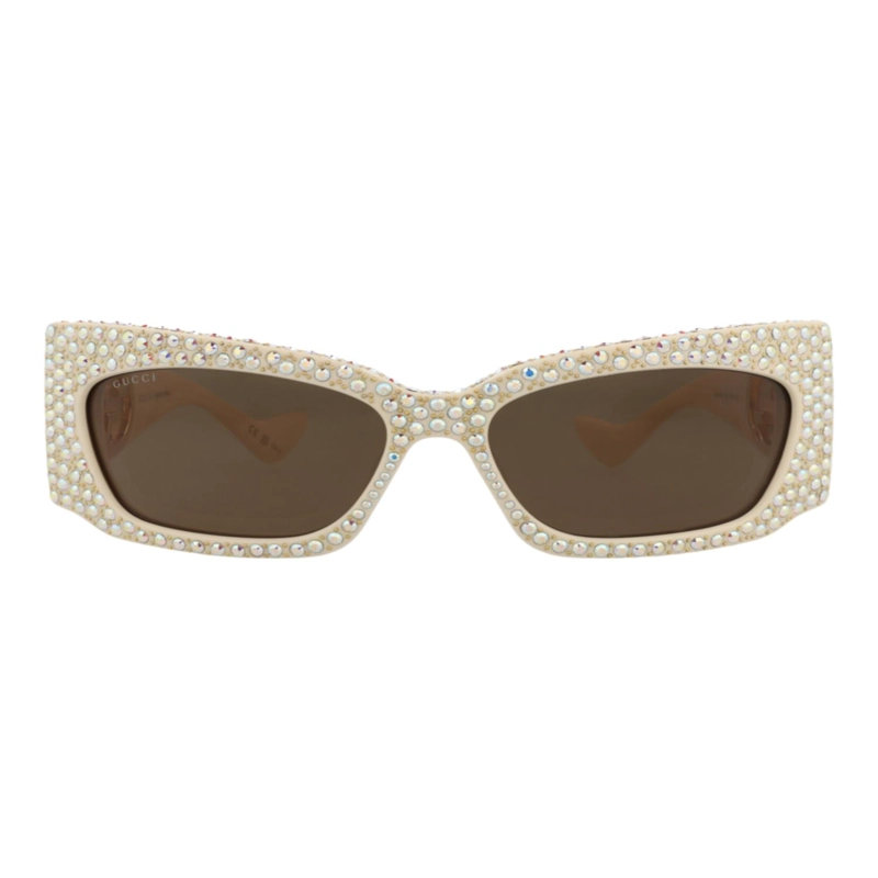GAFAS DE SOL GUCCI SHIELDFRAME DE ACETATO RECICLADO PARA MUJER EN COLOR MARFIL - 1